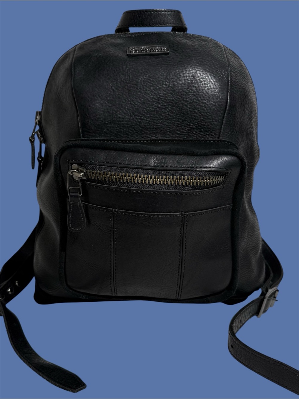 Dr. Martens Harness Backpack Black Leather Slouch Bag